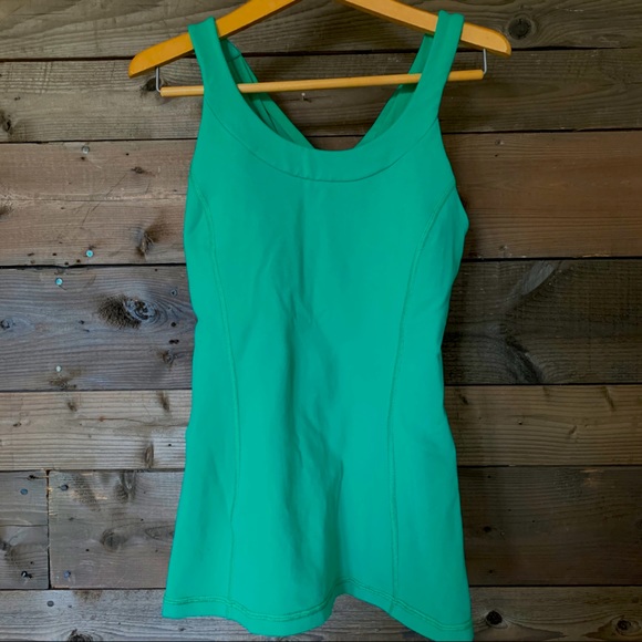 Lululemon Jungle Green Enhearten Tank sz 6 - Picture 5 of 7